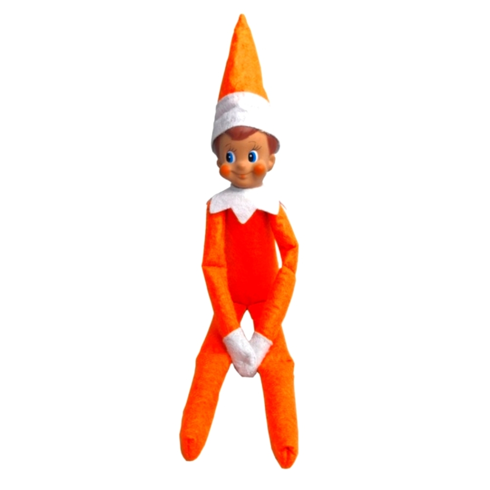 Orange elf on shelf